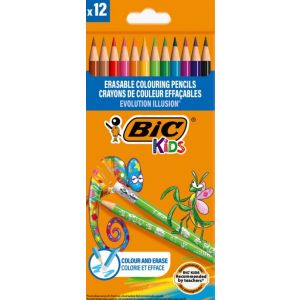LAPIZ BIC BORRABLE X12 COLORES 9878681