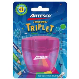 SACAPUNTA ARTESCO PLASTICO C/DEPOSITO TRIPLET BLISTER
