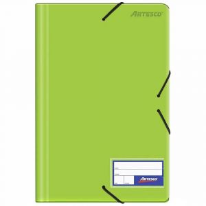 FOLDER ARTESCO C/LIGA PLASTICO VERDE LIMON