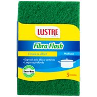 Pack 3 Uds Fibra Flash Lustre Verde Limpieza Profunda