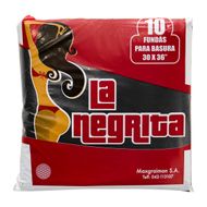 Fundas de Basura La Negrita 76.2x91.4 cm - 10 Unidades