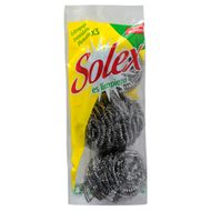 Pack 3 Uds Estropajo Inoxidable Solex Plateado