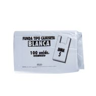 Pack 100 uds Funda Milenium Tipo Camiseta Dina blanca