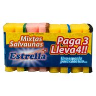 Pack 4 Uds Esponja Salvauñas Estrella Mixtas