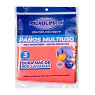 Pack 3 Uds Paño Multiuso Microlimpia Microfibra