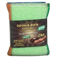 Pack 2 Uds Esponja Click Mixta Microfibra Iris