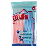 Pack 6 Uds Paño Super Absorbente Cleanful 33 x 55 x 6 cm