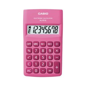 CALC. CASIO BOLSILLO HL-815 L 8 DIGITOS ROSADO