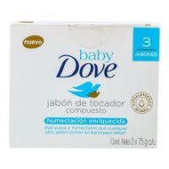 Pack 3 Uds Jabón Dove Baby Hidratante 75g