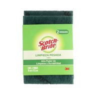 Pack 2 Uds Esponja Fibra Verde Scotch Brite