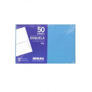 SOBRE IDEAL ESQUELA AZUL OSCURO 80GR X 50