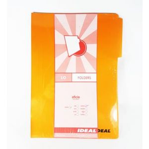 FOLDER IDEAL MANILA NARANJA 180GR X 10
