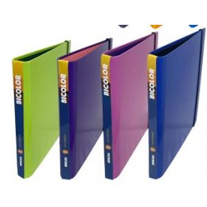 CARPETA IDEAL 2 ARGOLLAS BICOLOR VERDE C/ELASTICO