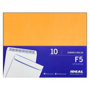 SOBRE IDEAL MANILA F-5 75GR X 10