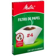 Filtro de Papel para Café N4 Melita - 30 Unidades