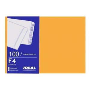 SOBRE IDEAL MANILA BOND F-4 75GR X 100