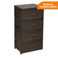 Cajonera Madeira Deluxe Casa Pica 4 Niveles Café