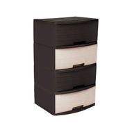 Cajonera Glamour Madeir Pica 4 Niveles Beige con Café