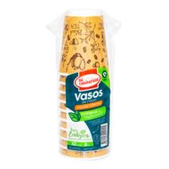 Pack 10 Uds Vasos Desechables de Papel Mi Comisariato 8 oz