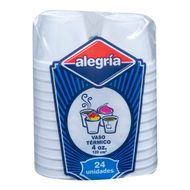 Pack 24 Uds Vasos Desechables Alegría Térmicos 4 oz