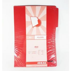 FOLDER IDEAL MANILA ROJO 180GR X 10