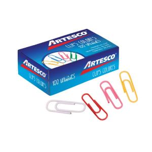 CLIPS ARTESCO COLORES 33MM CJA X 100 UND