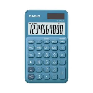 CALC. CASIO MESA SL-310UC-BU 10 DIG TURQUESA