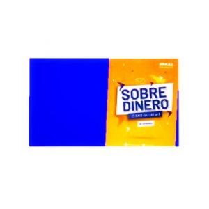 SOBRE IDEAL P/DINERO X 10UNDS AZUL 7.5X12CM