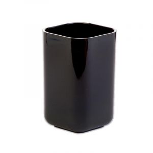 VASO ARTESCO PLASTICO PORTALAPICES NEGRO